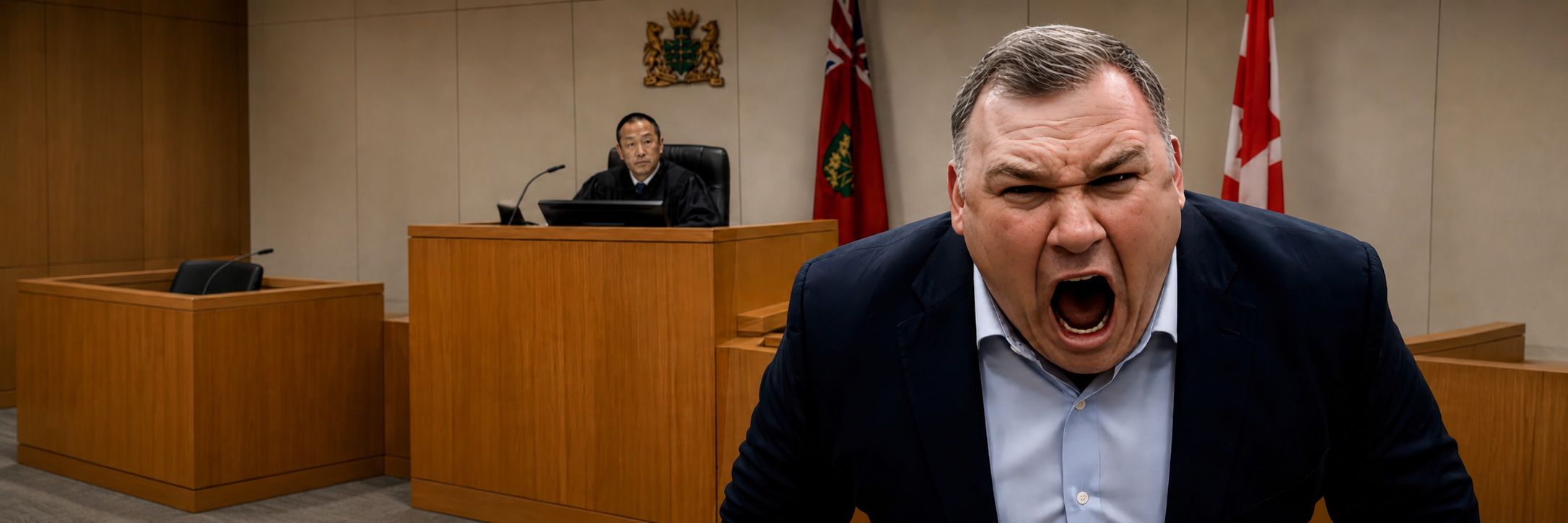 Alex Nuttall screaming at the man he claims to fear.