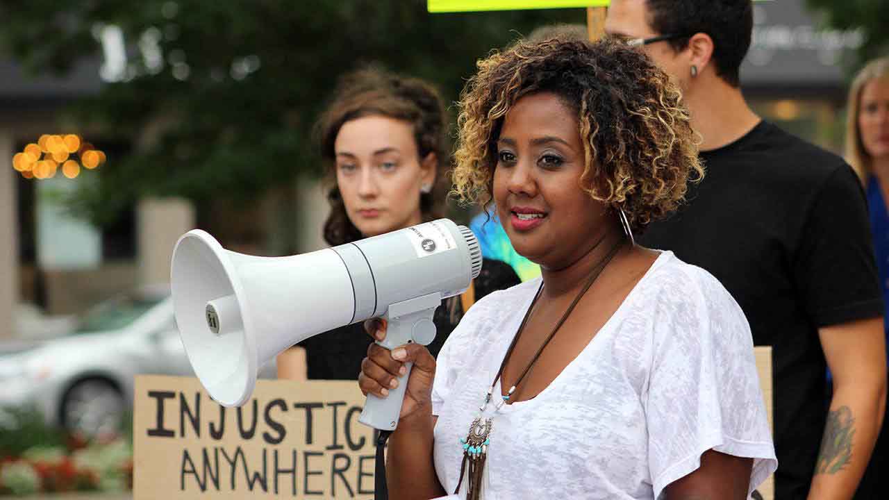Shelly Skinner, Vice Chair of Barrie Pride, spoke about being a person of colour in Barrie
