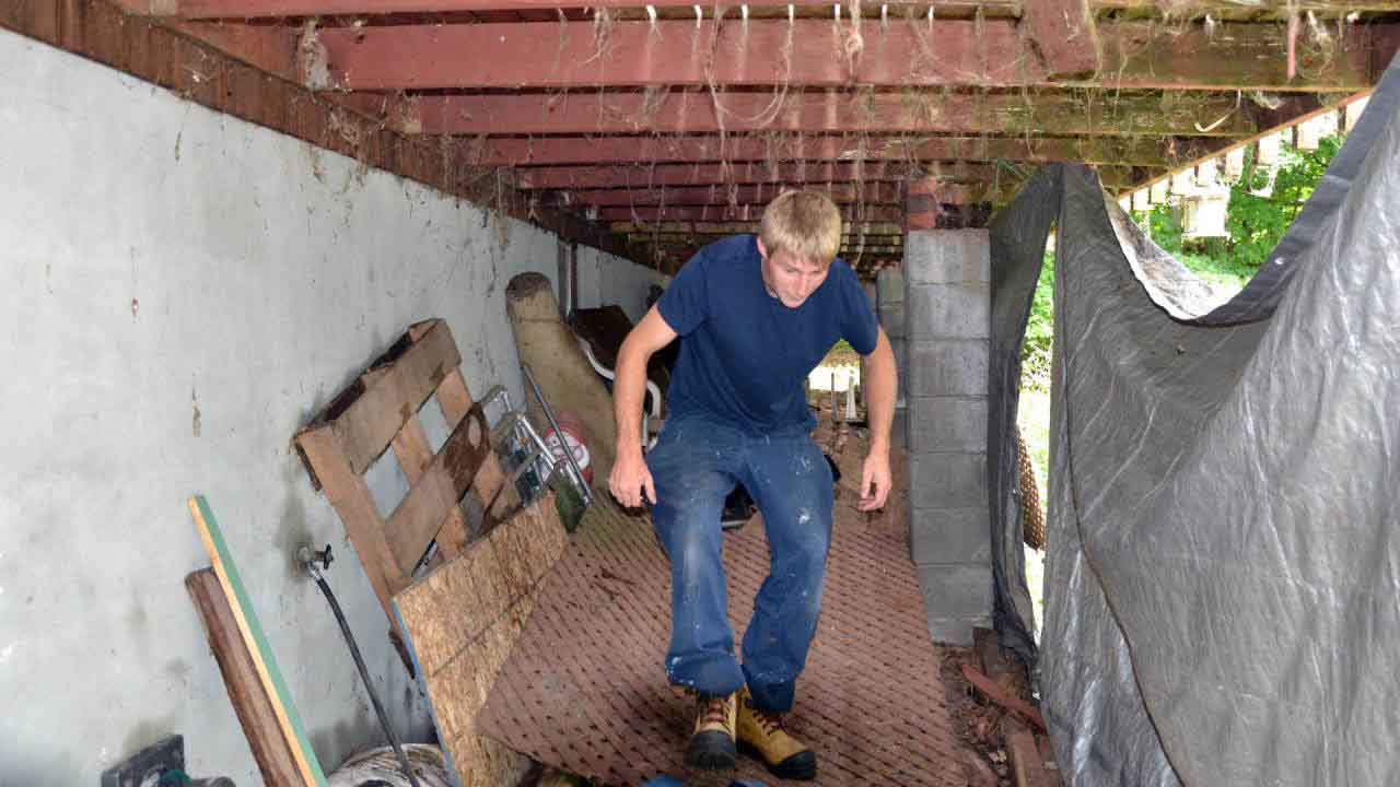 His deck was falling apart and would soon collapse