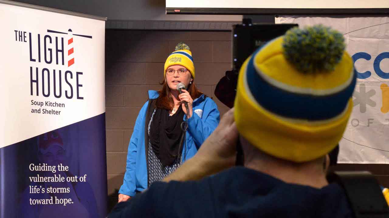 Linda Bushell Goodall, Exec. Dir. of The Lighthouse, gave an impassioned speech