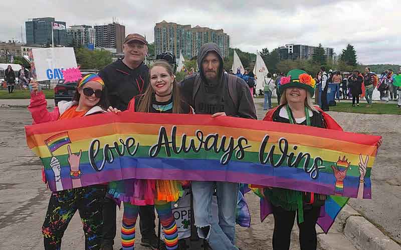 Our encampment and street outreach team from Ryan's Hope at Pride.
