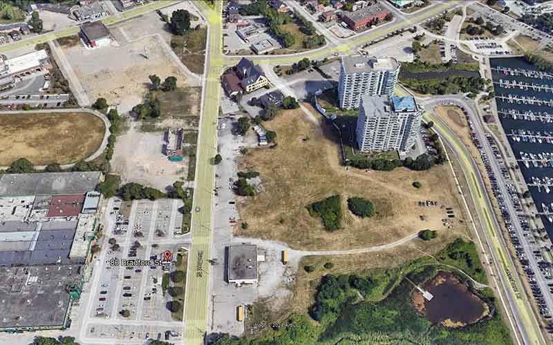 The encampment was on an unused piece of private land.