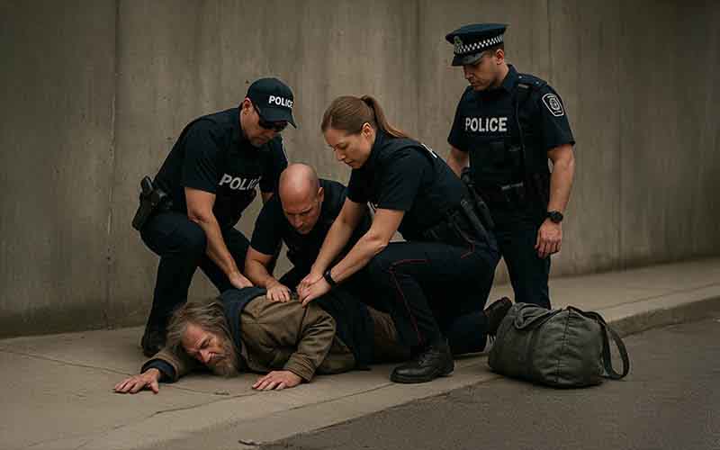 Violent assault by police against the homeless is not uncommon.