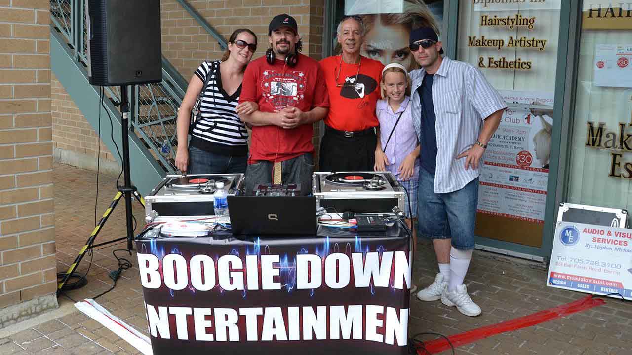 Neil brought his own DJ to pump out the tunes and bring in the clients