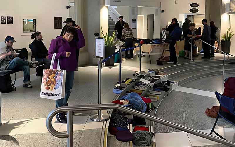 Compassionate citizens donated clothing to those in need.