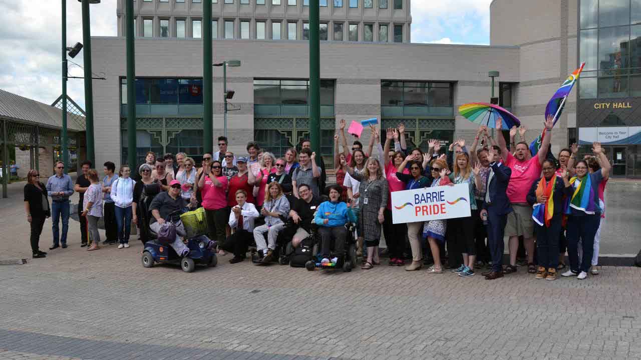 Members of the LGBTQ community, family, and allies stood united in support