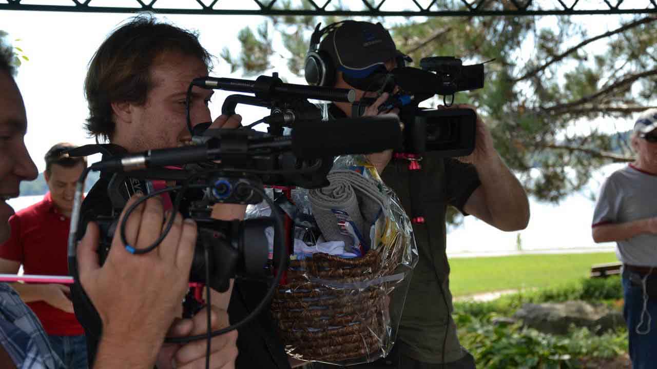 Ours was not the only camera pointed at Frank this day