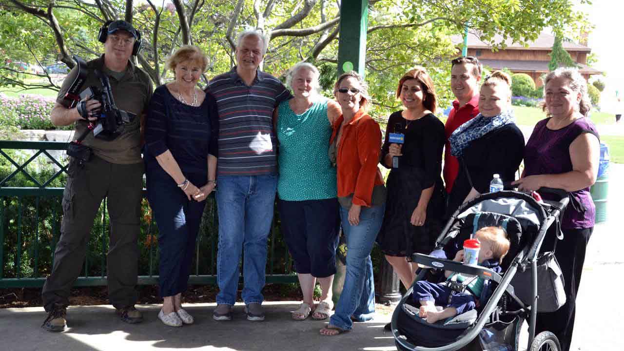 A group shot of Frank's family, friends, and supporters