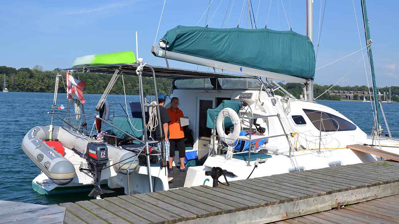 This was the boat that would be home to the team for two days