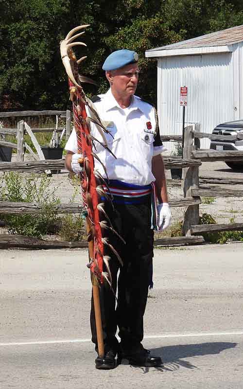 Indigenous veterans are honoured culturally for their service.