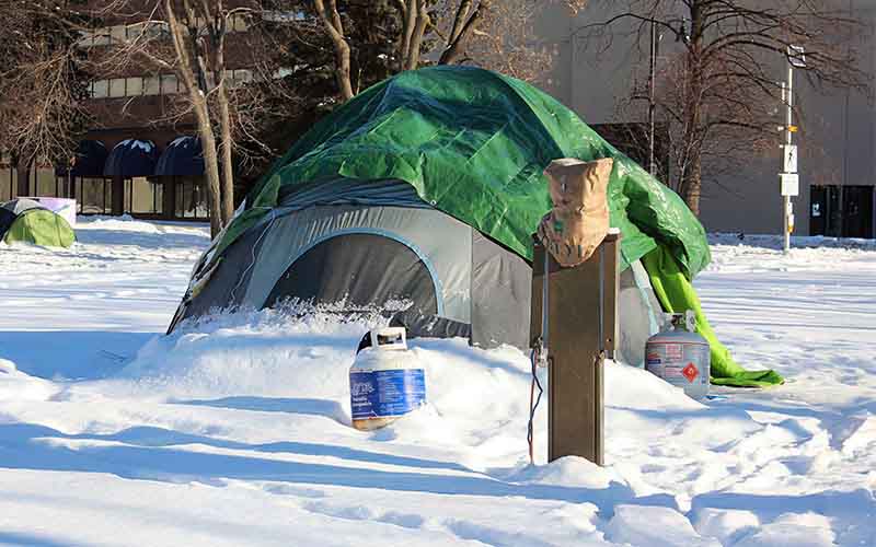 This may be tolerable in July, but consider what it is like when it's -30°