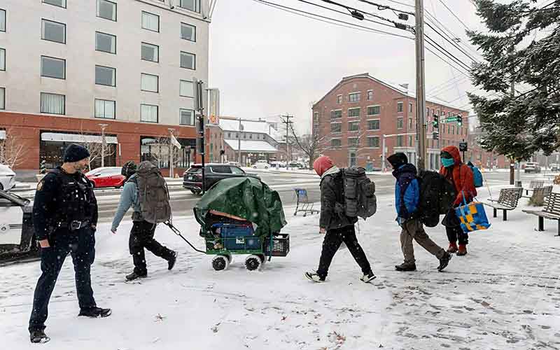 For no reason, and regardless of weather, police tell them to move on.
