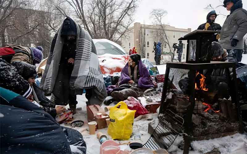 Like-minded people struggling in an encampment help ensure safety.