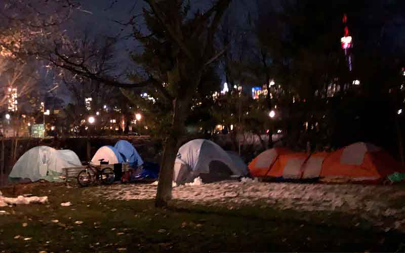 Cities push encampments out of bushland, so occupants must use parks.
